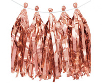 #DEGI Girlanda Frędzelki (różowo-złote), 274 cm
