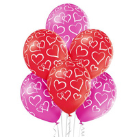 #BL Balony D11 Hearts 1C5S, 6 szt.