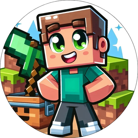 Wydruk jadalny Opłatek na tort MINECRAFT WZ.XI