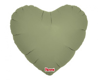 #BFK Balon Ibrex Hel, serce 14", Sage Green, 5 szt.