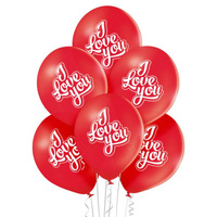#BL Balony D11 I Love You 101-RED 1C2S, 6 szt.