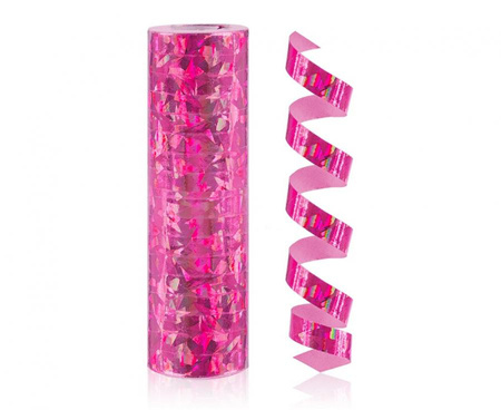 #DEI Serpentyna holograficzna różowa - 4 m/ 1 szt.