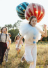 Balon foliowy Piłka w gwiazdki, 75 cm, czerwony