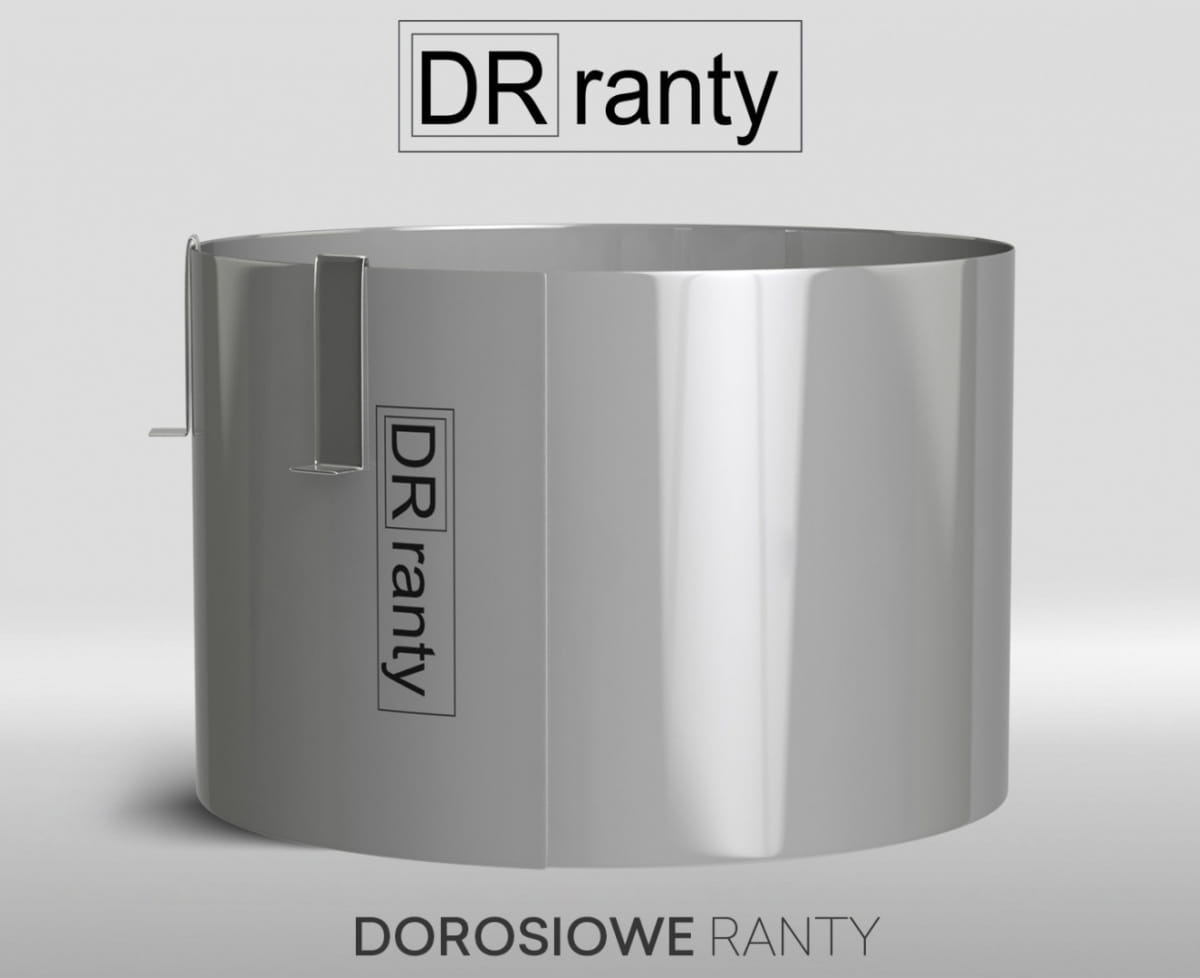 Regulowany okrągły rant do tortów z metalowymi spinkami w zestawie