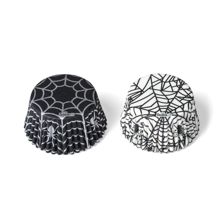 Papilotki do muffinek PAJĘCZYNA na Halloween 50x32mm 36szt