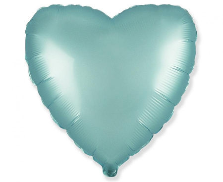 #BFK Balon foliowy 18" FX - Serce (satynowy pastel jasnoniebieski), niepakowany KK