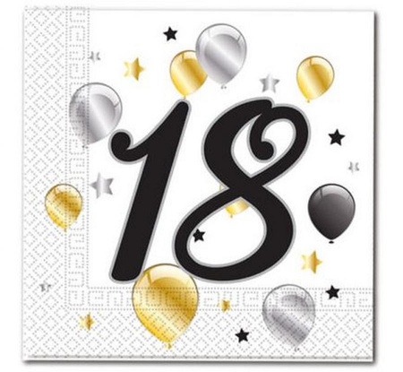 #ZSE Serwetki papierowe "Balloons - 18", rozm. 33 x 33 cm, 20 szt.