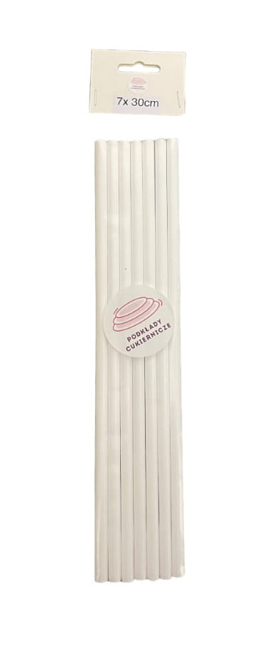 Wsporniki do tortu 30 cm 7 szt. Julita – zestaw białych rurek wzmacniających tort piętrowy