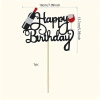 Topper na tort HAPPY BIRTHDAY KIELISZEK WINA WINO