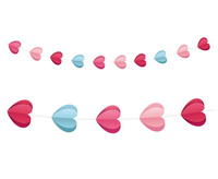 #DEGI Girlanda papierowa Love is in the air - Serduszka 3D, 200 cm KK