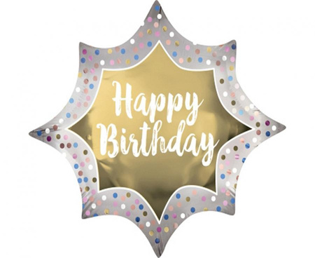 #BFK Balon foliowy XL QL - Bday Satin Bold Burst KK