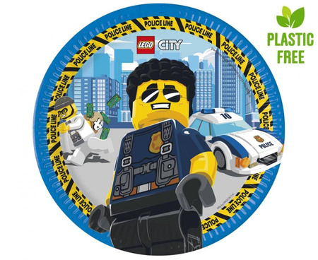 #ZTA Talerzyki papierowe Lego City, next generation, 23cm, 8 szt. (plastic-free) KK
