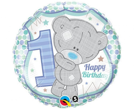 #BFK Balon foliowy 18" QL CIR " Tiny Tatty 1ST Teddy Baby Boy" KK