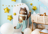 Balony Eco 33 cm, Cyfra '' 4 '', jasny złoty (1 op. / 6 szt.)