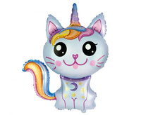 #BFK Balon foliowy 24" FX - Magiczny kot (niebieski), pakowany KK