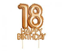 #DEI Piker "Glitz & Glamour",złoty napis 18 HAPPY BIRTHDAY