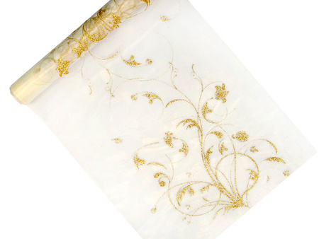 Organza Gładka, różowy, 0,36 x 9m (1 szt. / 9 mb.)