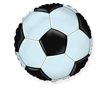 #BFK Balon foliowy 18" FX - Football - piłka czarna (okrągły), niepakowany