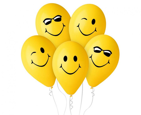 #BL Balony Premium "3 Uśmiechy", żółte 12" / 5 szt.