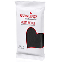 Masa cukrowa do figurek CZARNA 1kg Saracino
