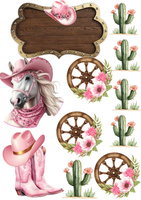 Opłatek na tort KONIE WZ.III