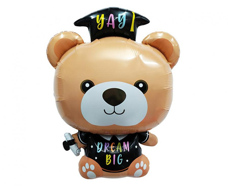#BFK Balon foliowy Miś absolwent, 41x53cm