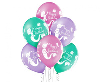 #BL Balony D11 Birthday Mermaid, 6 szt.
