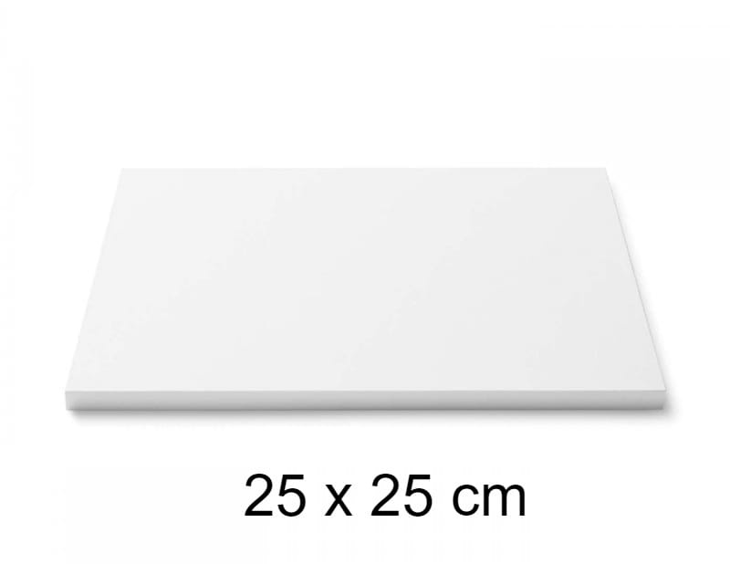 Podkład pod tort biały 25x25 cm h 1,2 cm – kwadratowy podkład cukierniczy