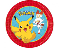 Talerzyki papierowe Pokemon 23 cm (8 szt.)