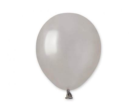 #BL Balony AM50 metal 5" - srebrne 38/ 100 szt.