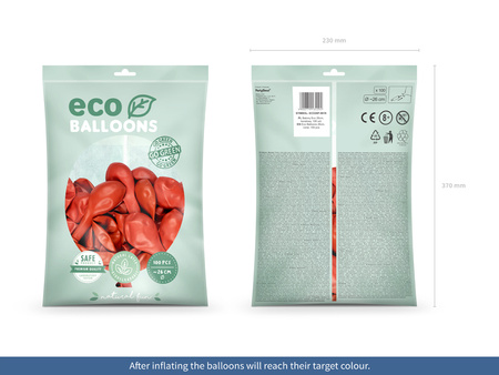 Balony Eco 26cm metalizowane, zielona trawa (1 op. / 100 szt.)