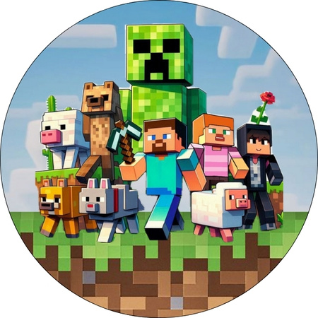 Wydruk jadalny Opłatek na tort MINECRAFT WZ.X