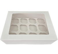 Pudełko na 12 muffinek muffiny 33x24x10 cm BIAŁE