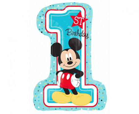#BFK Balon foliowy 36" SHP - "Micky Mouse 1st Birthday "