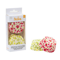 Papilotki do muffinek cupcake kwiaty 50x32 mm 36 szt. Decora