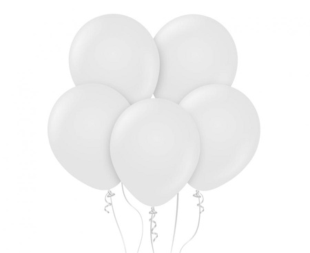 #BL Balony Beauty&Charm, pastelowe białe 10"/ 50 szt.