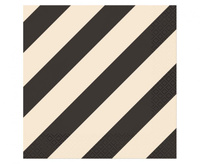 #ZSE_GD Serwetki pap. Paski (czarny-beżowy) 33x33 cm, 20 szt.