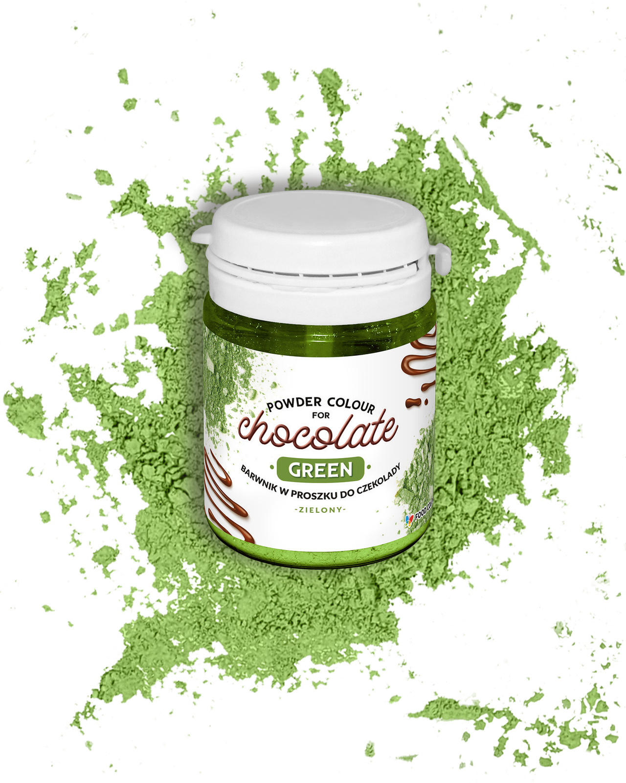 Barwnik do mas tłustych i czekolady w proszku zielony Food Colours