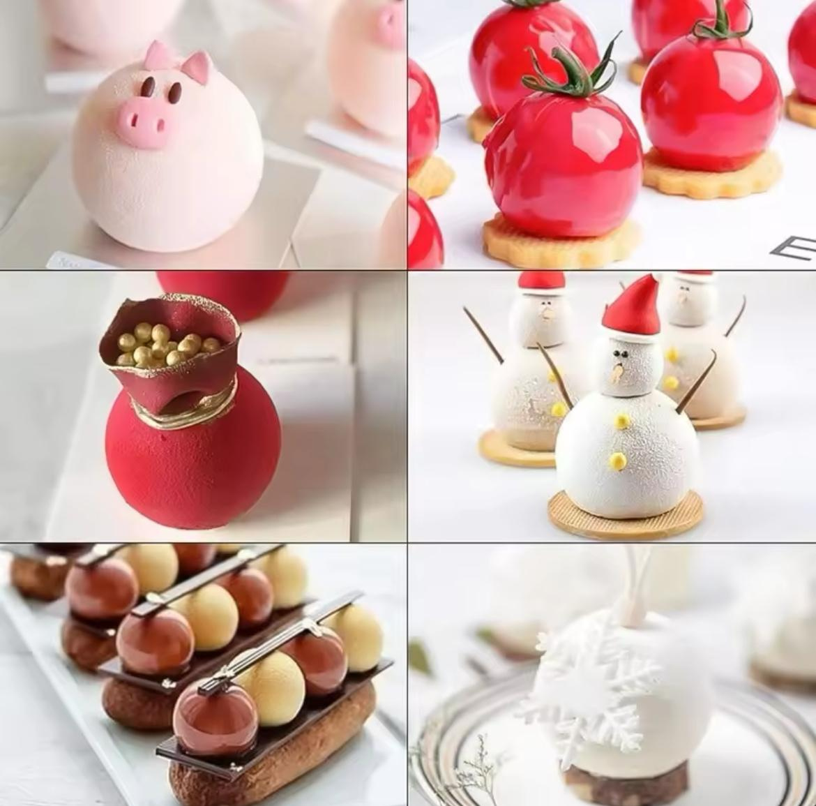 Forma silikonowa KULE Ø 3,1 cm, prezentacja rozmiaru pojedynczej porcji