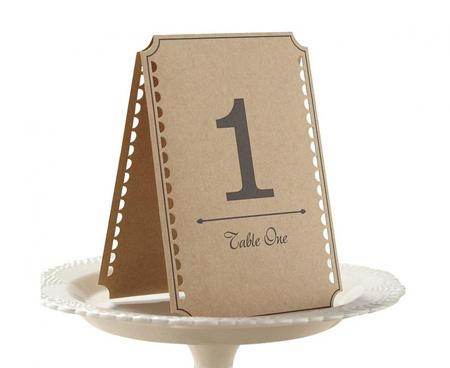 #DEI Numery na stoliki Vintage, 10x15 cm, cyfry 1-12