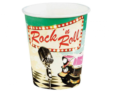 #ZKU Kubeczki papierowe "Rock''n Roll" 250ml, 6 szt. KK