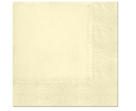 #ZSE Serwetki PAW gładkie jednokolorowe Champagne 33x33 cm / 20 szt.