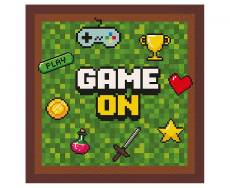 #ZSE_GD Serwetki pap., Game On, 33 x 33 cm, 20 szt.