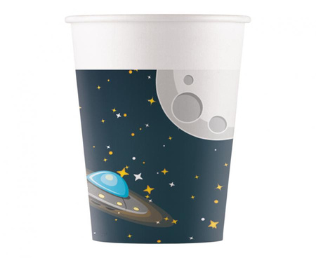 #ZKU Kubeczki papierowe (WM), Rocket Space , 200ml, 8 szt. (SUP label)