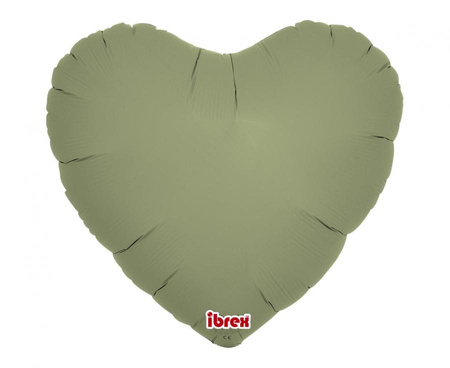 #BFK Balon Ibrex Hel, serce 14", Sage Green, 5 szt.