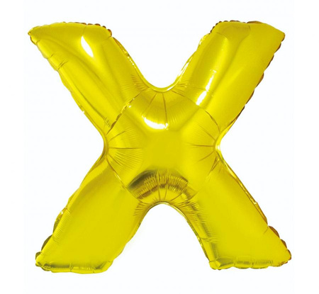 #BFK Balon foliowy "Litera X", złota, 89 cm KK