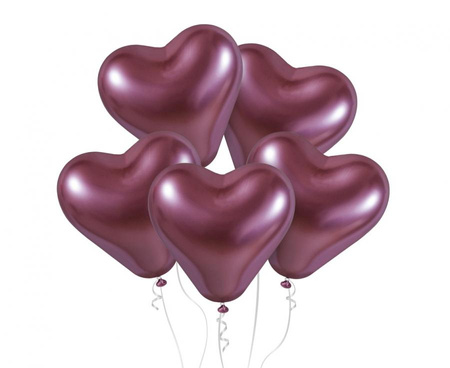 #BL Balony CRB12 shiny 12 cali serca - różowe/ 25 szt.