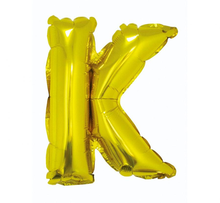 #BFK Balon foliowy "Litera K", złota, 35 cm KK