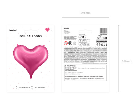 Balon foliowy Nietoperz, 40,5x13 cm, mix