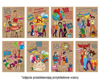 #ZK Laurka Eko Edition B6EKO 127x180 Urodziny 18-stka zest. 631 Grafika - Chłopak, Dziewczyna, Humor, Papier typu kraft